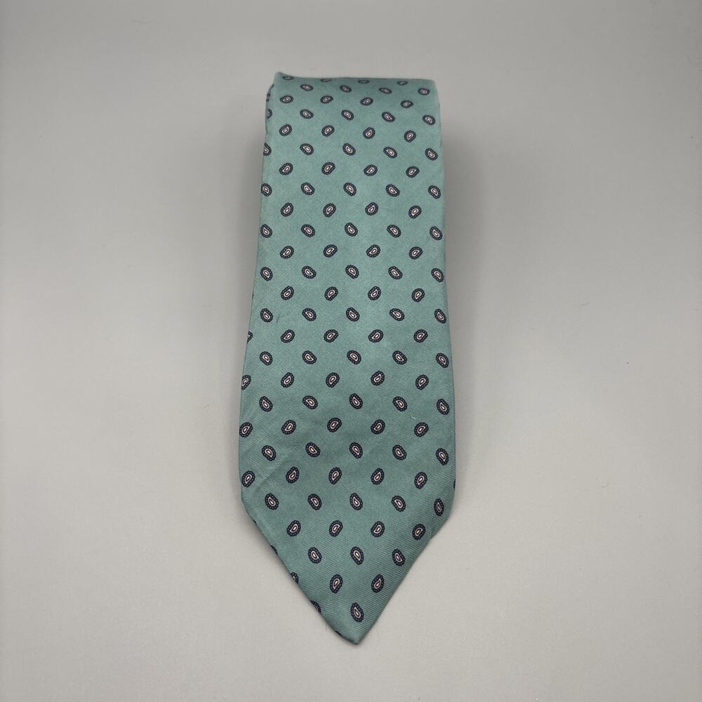 Ferrell Reed For Nordstrom Mens Neck Tie Green Silk Vintage